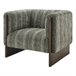 NPD Furniture - Daxon Accent Arm Chair - Stria Olive Chenille