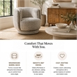 NPD Furniture - Veloura Fabric Swivel Accent Arm Chair - Mila Taupe