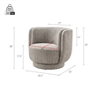 NPD Furniture - Veloura Fabric Swivel Accent Arm Chair - Mila Taupe