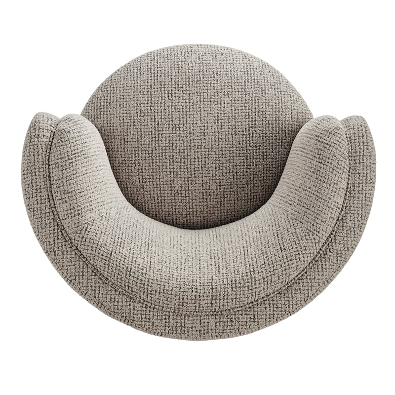 NPD Furniture - Veloura Fabric Swivel Accent Arm Chair - Mila Taupe