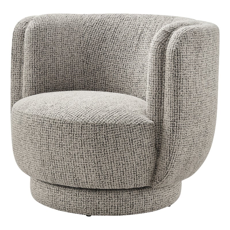 NPD Furniture - Veloura Fabric Swivel Accent Arm Chair - Mila Taupe
