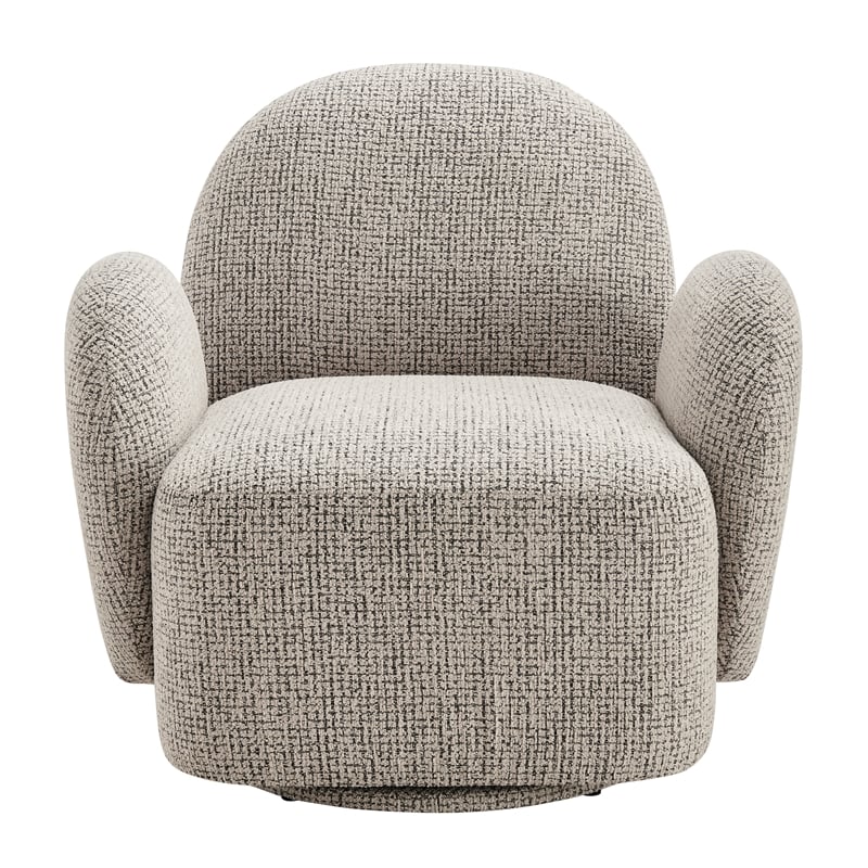 NPD Furniture - Zoya Fabric Swivel Accent Arm Chair - Mila Taupe