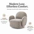 NPD Furniture - Zoya Fabric Swivel Accent Arm Chair - Mila Taupe
