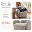 NPD Furniture - Zoya Fabric Swivel Accent Arm Chair - Mila Taupe