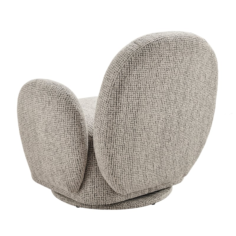 NPD Furniture - Zoya Fabric Swivel Accent Arm Chair - Mila Taupe