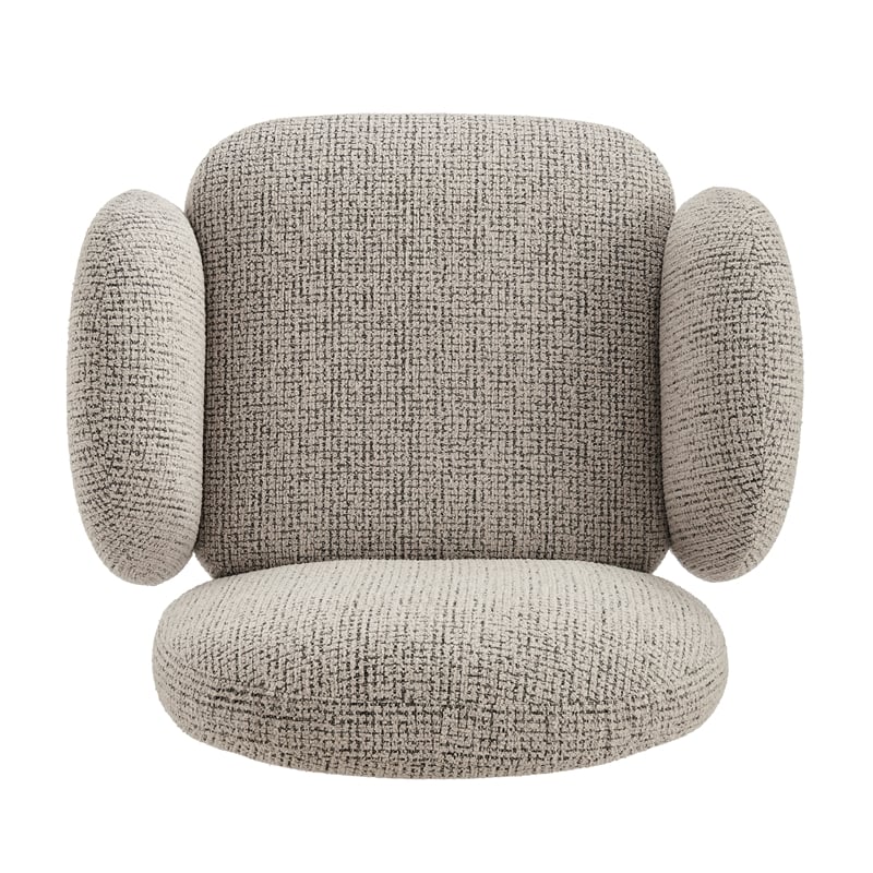 NPD Furniture - Zoya Fabric Swivel Accent Arm Chair - Mila Taupe