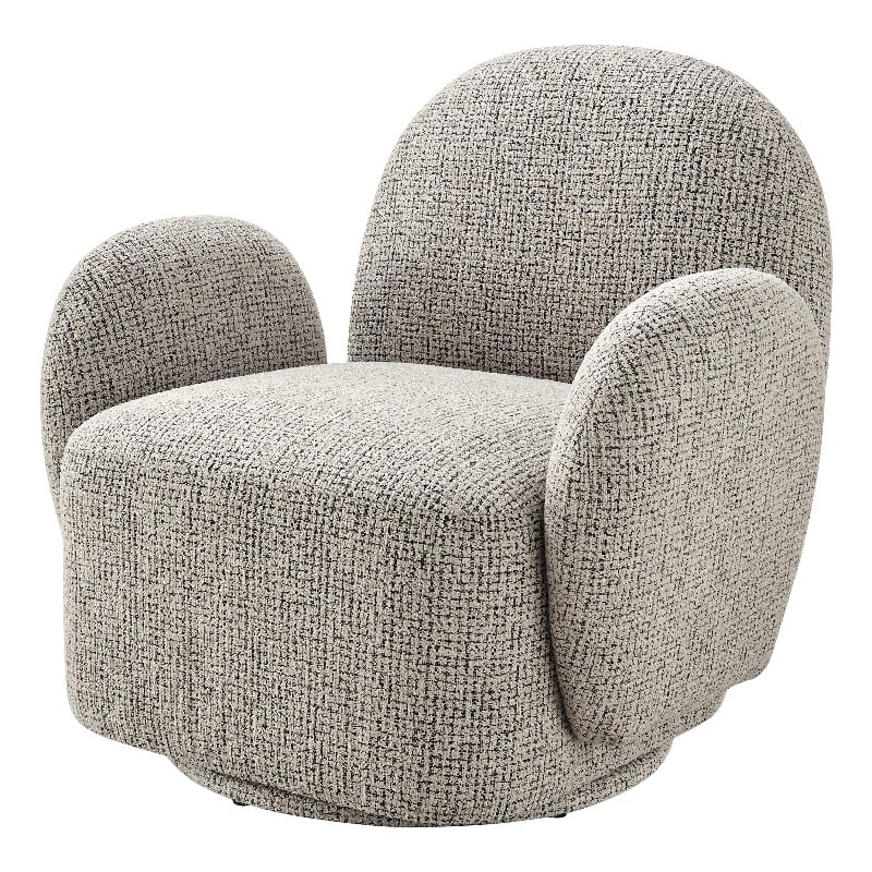 NPD Furniture - Zoya Fabric Swivel Accent Arm Chair - Mila Taupe