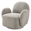 NPD Furniture - Zoya Fabric Swivel Accent Arm Chair - Mila Taupe