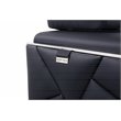 Titan Furnishings Modern Genuine Italian Leather Upholstered Sofa Set in Black
