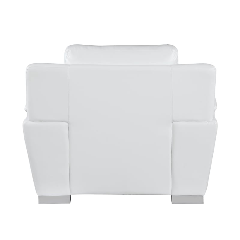 Titan Furnishings Modern Leather Upholstered Sofa Set in White