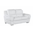 Titan Furnishings Modern Leather Upholstered Sofa Set in White