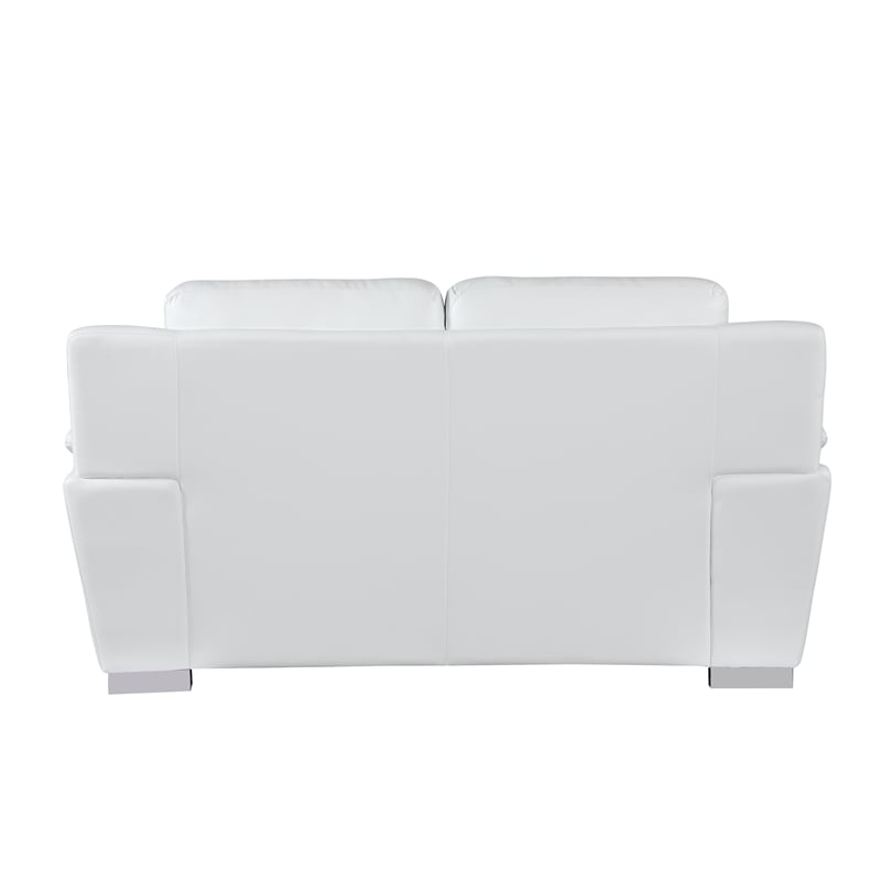 Titan Furnishings Modern Leather Upholstered Sofa Set in White