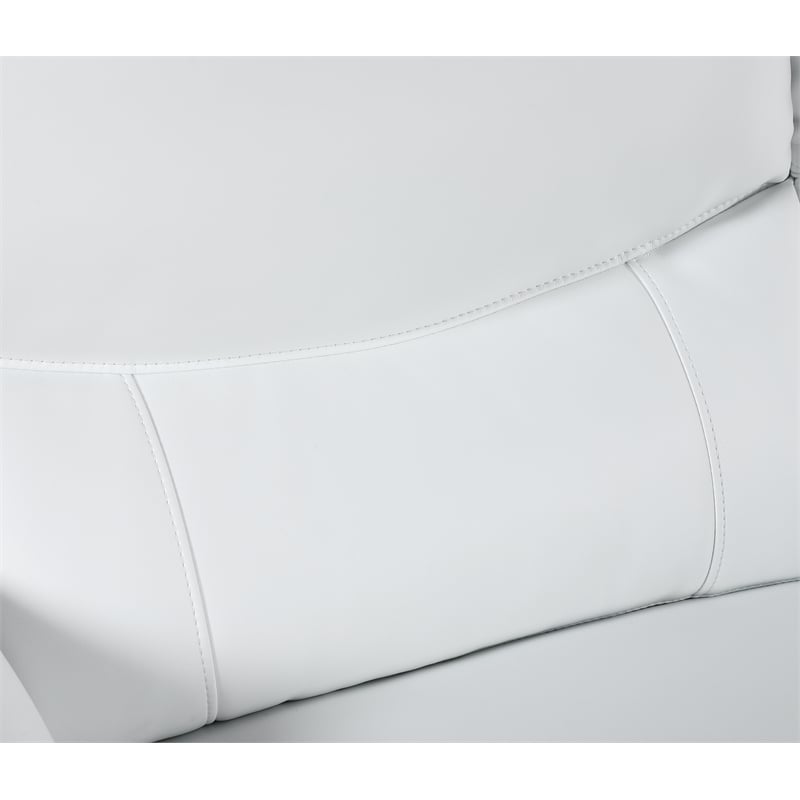 Titan Furnishings Modern Leather Upholstered Sofa Set in White