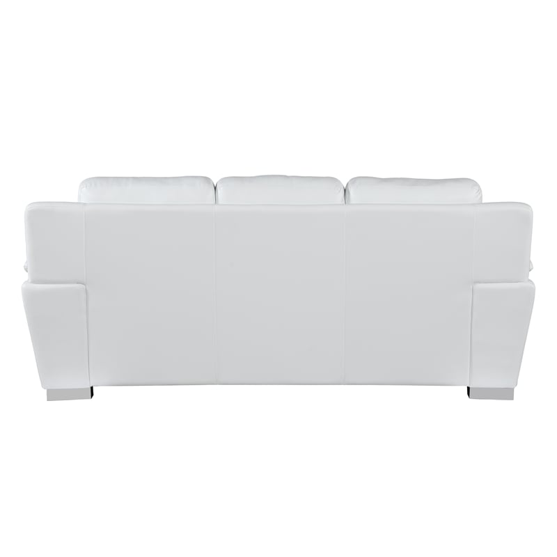 Titan Furnishings Modern Leather Upholstered Sofa Set in White