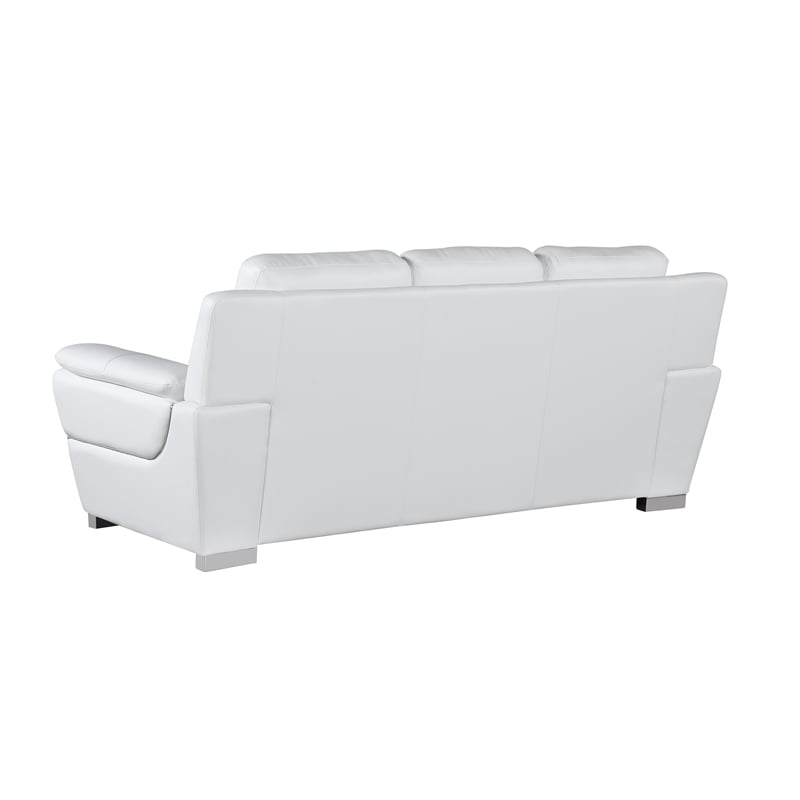 Titan Furnishings Modern Leather Upholstered Sofa Set in White