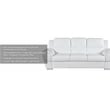 Titan Furnishings Modern Leather Upholstered Sofa Set in White