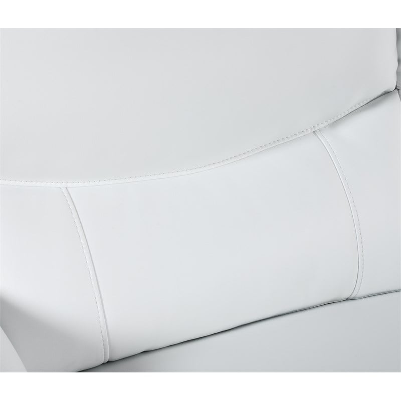Titan Furnishings Modern Leather Upholstered Sofa & Loveseat Set in White