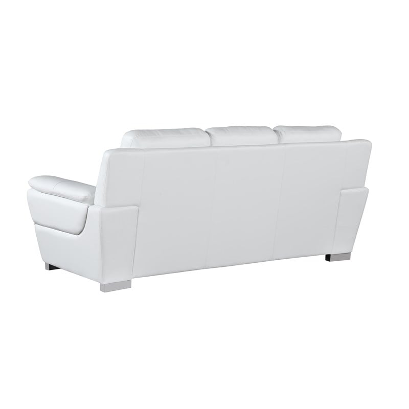 Titan Furnishings Modern Leather Upholstered Sofa & Loveseat Set in White