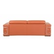 Titan Furnishings Genuine Italian Leather Upholstered Sofa Set in Camel Brown