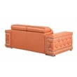 Titan Furnishings Genuine Italian Leather Upholstered Sofa Set in Camel Brown