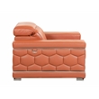 Titan Furnishings Genuine Italian Leather Upholstered Sofa Set in Camel Brown
