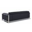 Titan Furnishings Modern Genuine Italian Leather Sofa in Black