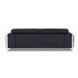 Titan Furnishings Modern Genuine Italian Leather Sofa in Black