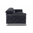 Titan Furnishings Modern Genuine Italian Leather Sofa in Black