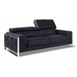 Titan Furnishings Modern Genuine Italian Leather Sofa in Black