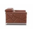Titan Furnishings Modern Genuine Italian Leather Sofa Set in Camel Brown