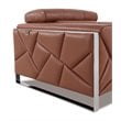 Titan Furnishings Modern Genuine Italian Leather Sofa Set in Camel Brown