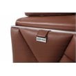 Titan Furnishings Modern Genuine Italian Leather Sofa Set in Camel Brown