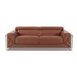 Titan Furnishings Modern Genuine Italian Leather Sofa Set in Camel Brown