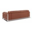 Titan Furnishings Modern Genuine Italian Leather Sofa Set in Camel Brown