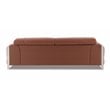Titan Furnishings Modern Genuine Italian Leather Sofa Set in Camel Brown