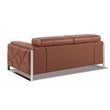 Titan Furnishings Modern Genuine Italian Leather Sofa Set in Camel Brown