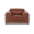 Titan Furnishings Modern Genuine Italian Leather Sofa Set in Camel Brown