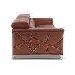 Titan Furnishings Modern Genuine Italian Leather Sofa and Loveseat - Camel Brown