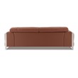 Titan Furnishings Modern Genuine Italian Leather Sofa in Camel Brown