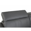 Titan Furnishings Genuine Italian Leather Upholstered Sofa Set in Dark Gray