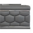 Titan Furnishings Genuine Italian Leather Upholstered Sofa Set in Dark Gray