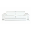 Titan Furnishings Genuine Italian Leather Upholstered Sofa Set in White