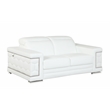 Titan Furnishings Genuine Italian Leather Upholstered Sofa Set in White