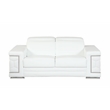 Titan Furnishings Genuine Italian Leather Upholstered Sofa Set in White