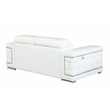 Titan Furnishings Genuine Italian Leather Upholstered Sofa Set in White