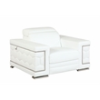 Titan Furnishings Genuine Italian Leather Upholstered Sofa Set in White
