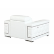 Titan Furnishings Genuine Italian Leather Upholstered Sofa Set in White