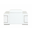 Titan Furnishings Genuine Italian Leather Upholstered Sofa Set in White