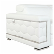 Titan Furnishings Genuine Italian Leather Upholstered Sofa Set in White