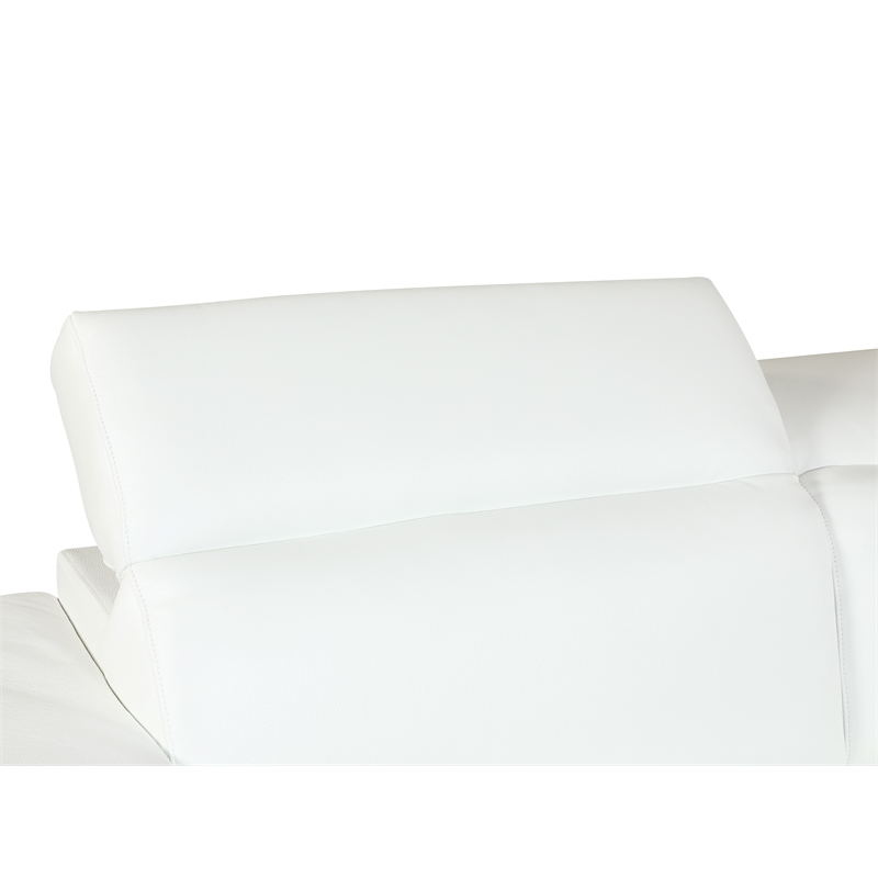 Titan Furnishings Genuine Italian Leather Upholstered Sofa Set in White
